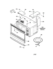 Enclosure parts for Kenmore Wall Oven 911.47799200 (91147799200, 911 47799200) from AppliancePartsPros.com