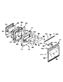Upper Door Section parts for Kenmore Wall Oven 911.4132994 (9114132994, 911 4132994) from AppliancePartsPros.com