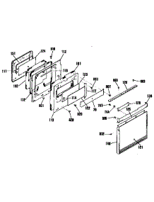 Upper Door Section parts for Kenmore Wall Oven 911.4132992 (9114132992, 911 4132992) from AppliancePartsPros.com