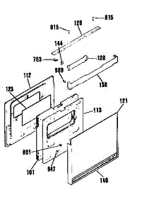 Lower Door Section parts for Kenmore Wall Oven 911.4132992 (9114132992, 911 4132992) from AppliancePartsPros.com
