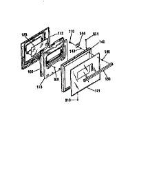 Door parts for Kenmore Wall Oven 911.40169791 (91140169791, 911 40169791) from AppliancePartsPros.com