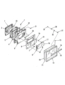 Upper Oven Door Section parts for Kenmore Wall Oven 278.4238895 (2784238895, 278 4238895) from AppliancePartsPros.com