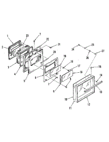 Oven Door Section parts for Kenmore Wall Oven 278.4038895 (2784038895, 278 4038895) from AppliancePartsPros.com