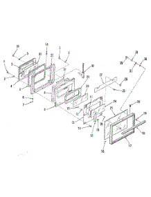 Upper Oven Door Section parts for Kenmore Wall Oven 278.4288895 (2784288895, 278 4288895) from AppliancePartsPros.com