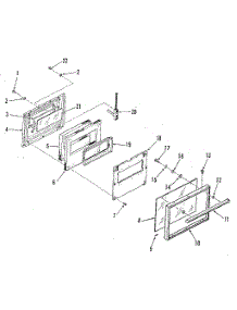 Lower Oven Door Section parts for Kenmore Wall Oven 278.4288895 (2784288895, 278 4288895) from AppliancePartsPros.com