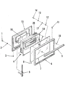 Oven Door Section parts for Kenmore Wall Oven 278.3548812 (2783548812, 278 3548812) from AppliancePartsPros.com