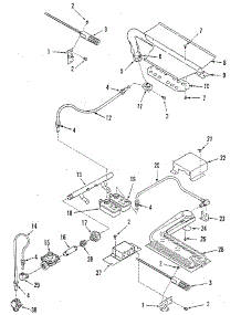 Burner Section parts for Kenmore Wall Oven 278.3018891 (2783018891, 278 3018891) from AppliancePartsPros.com