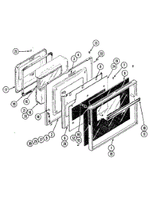 Door parts for Kenmore Wall Oven 212.41 / 1988 (21241 / 1988, 212 41 / 1988) from AppliancePartsPros.com