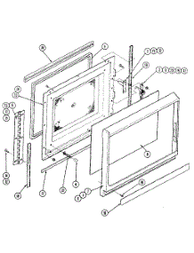 Door - Upper Oven parts for Kenmore Wall Oven 21334 from AppliancePartsPros.com
