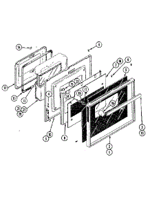 Door - Lower Oven parts for Kenmore Wall Oven 213.35 / 1988 (21335 / 1988, 213 35 / 1988) from AppliancePartsPros.com