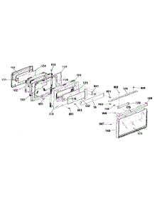 Upper Door Section parts for Kenmore Wall Oven 911.4132991 (9114132991, 911 4132991) from AppliancePartsPros.com