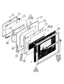 Door parts for Kenmore Wall Oven 212.44 / 1988 (21244 / 1988, 212 44 / 1988) from AppliancePartsPros.com