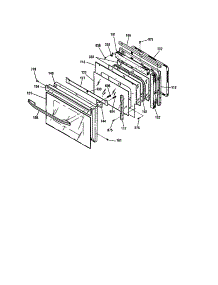 Door parts for Kenmore Wall Oven 911.41489991 (91141489991, 911 41489991) from AppliancePartsPros.com
