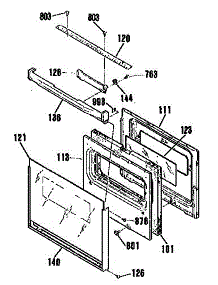 Lower Door Section parts for Kenmore Wall Oven 911.4832594 (9114832594, 911 4832594) from AppliancePartsPros.com