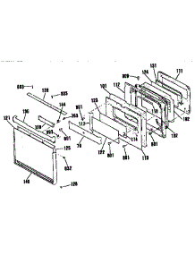 Door Section parts for Kenmore Wall Oven 911.4842995 (9114842995, 911 4842995) from AppliancePartsPros.com