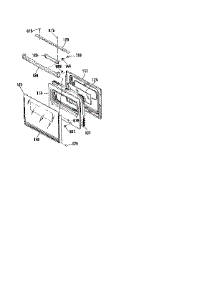 Door Section parts for Kenmore Wall Oven 911.4712990 (9114712990, 911 4712990) from AppliancePartsPros.com