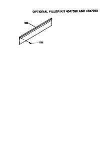 Optional Filler Kit 4047590 And 4047990 parts for Kenmore Wall Oven 911.48365690 (91148365690, 911 48365690) from AppliancePartsPros.com