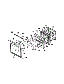Door Section parts for Kenmore Wall Oven 911.4842595 (9114842595, 911 4842595) from AppliancePartsPros.com