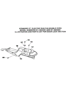 Door Lock Section parts for Kenmore Wall Oven 911.4842591 (9114842591, 911 4842591) from AppliancePartsPros.com
