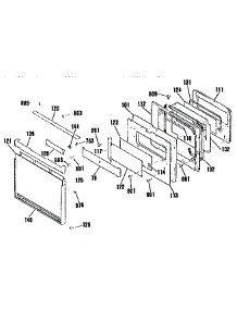 Door Section parts for Kenmore Wall Oven 911.4803991 (9114803991, 911 4803991) from AppliancePartsPros.com