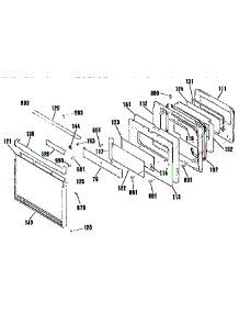 Upper Door Section parts for Kenmore Wall Oven 911.4832994 (9114832994, 911 4832994) from AppliancePartsPros.com