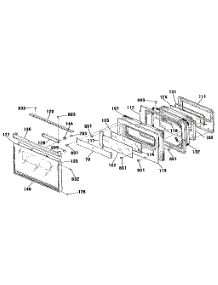 Upper Door Section parts for Kenmore Wall Oven 911.4832590 (9114832590, 911 4832590) from AppliancePartsPros.com