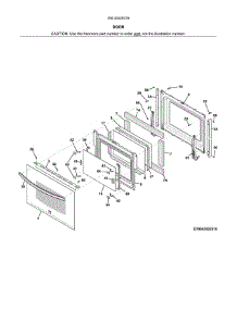 Door parts for Kenmore Range 790.42529318 (79042529318, 790 42529318) from AppliancePartsPros.com