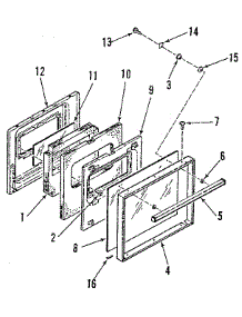 Oven Door Section parts for Kenmore Wall Oven 911.4228893 (9114228893, 911 4228893) from AppliancePartsPros.com