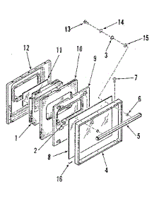 Lower Oven Door parts for Kenmore Wall Oven 911.4238896 (9114238896, 911 4238896) from AppliancePartsPros.com
