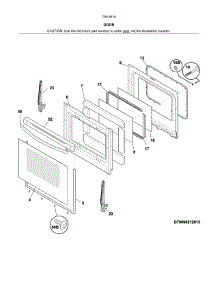 Door parts for Kenmore Range 790.96182712 (79096182712, 790 96182712) from AppliancePartsPros.com
