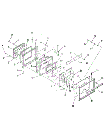 Oven Door Section parts for Kenmore Wall Oven 911.4298894 (9114298894, 911 4298894) from AppliancePartsPros.com