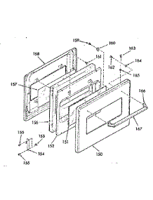 Visi-Bake Upper Oven And Lower Broiler Door parts for Kenmore Wall Oven 911.3248292 (9113248292, 911 3248292) from AppliancePartsPros.com