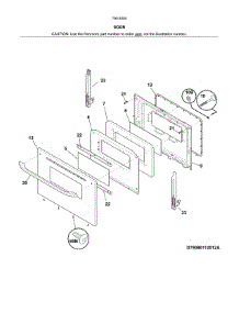 Door parts for Kenmore Range 790.93002313 (79093002313, 790 93002313) from AppliancePartsPros.com
