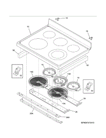 Main Top parts for Kenmore Range 790.97212410 (79097212410, 790 97212410) from AppliancePartsPros.com