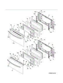 Doors parts for Kenmore Range 790.97212410 (79097212410, 790 97212410) from AppliancePartsPros.com