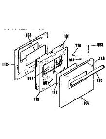 Door parts for Kenmore Wall Oven 911.4012191 (9114012191, 911 4012191) from AppliancePartsPros.com