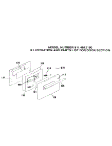 Door Section parts for Kenmore Wall Oven 911.4012990 (9114012990, 911 4012990) from AppliancePartsPros.com