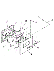 Oven Door Section parts for Kenmore Wall Oven 911.4018813 (9114018813, 911 4018813) from AppliancePartsPros.com