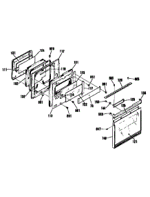 Upper Door Section parts for Kenmore Wall Oven 911.4132993 (9114132993, 911 4132993) from AppliancePartsPros.com