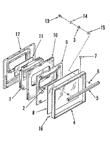 Oven Door Section parts for Kenmore Wall Oven 911.4018893 (9114018893, 911 4018893) from AppliancePartsPros.com