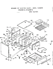 Body Section parts for Kenmore Range 911.6208112 (9116208112, 911 6208112) from AppliancePartsPros.com
