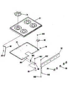 Main Top Section parts for Kenmore Range 911.7340192 (9117340192, 911 7340192) from AppliancePartsPros.com