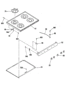 Main Top Section parts for Kenmore Range 911.6108813 (9116108813, 911 6108813) from AppliancePartsPros.com