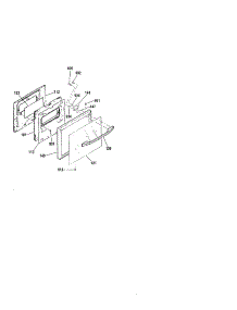 Lower Door parts for Kenmore Wall Oven 911.41389891 (91141389891, 911 41389891) from AppliancePartsPros.com