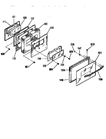 Door Section 45565690&45569690 parts for Kenmore Range 911.45565690 (91145565690, 911 45565690) from AppliancePartsPros.com