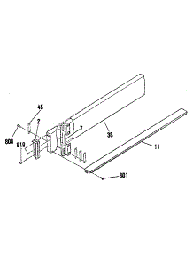 Opt 4" Backsplash 8059090 parts for Kenmore Range 911.3611190 (9113611190, 911 3611190) from AppliancePartsPros.com
