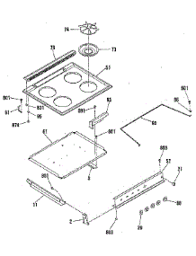 Main Top Section parts for Kenmore Range 911.3611190 (9113611190, 911 3611190) from AppliancePartsPros.com