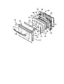 Door parts for Kenmore Wall Oven 911.41089991 (91141089991, 911 41089991) from AppliancePartsPros.com