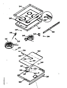 Main Top Cook Surface parts for Kenmore Range 103.9367361 (1039367361, 103 9367361) from AppliancePartsPros.com