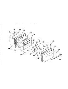 Door Section parts for Kenmore Range 911.36655590 (91136655590, 911 36655590) from AppliancePartsPros.com